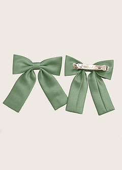 front Girls Satin Bow Hair Clip