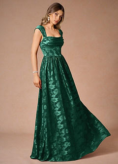 Hazel Hunter Green Pleated Maxi Dress image4