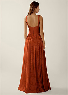 Megan Paprika Lace A-line Prom Dress image2