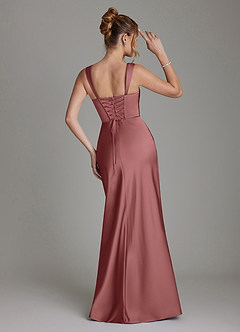 Azazie Agustina Robes de demoiselle d'honneur Robe Sirène en Satin extensible Corset Améthyste image2