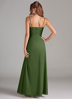 Azazie Aliani Bridesmaid Dresses Olive Sheath Strapless Chiffon Convertible Dress image3