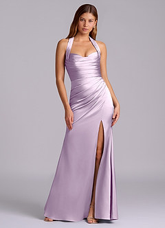 Azazie Destiny Suknie dla druhen Syrena Dekolt w kształcie serca Satyna elastyczna Do ziemi Sukienka image7