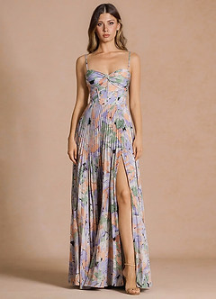 Kleid Vesper Lila Grün image1