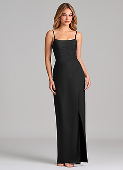 Azazie Calandra Suknie dla druhen Osłona Pofałdowany Szyfon Do ziemi Sukienka image5