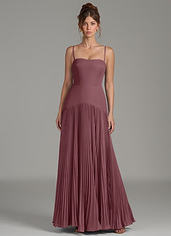 Azazie Yuliana Bridesmaid Dresses Sangria A-Line Strapless Chiffon Dress image4