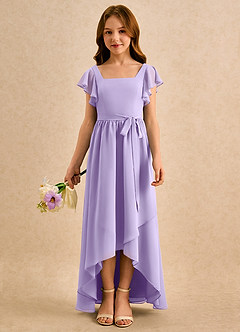 Azazie Milly Girls Formal Flower Girl Klänningar Klä A-Line i Chiffong Plisserad image3
