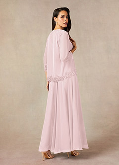 Azazie Devana vestidos de madre de la novia Vestido de Rosa Rubor de Gasa de Corte En A con Lentejuela image11