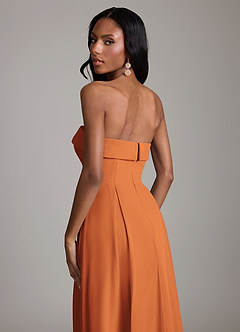 Azazie Lucienne Bridesmaid Dresses Cinnamon A-Line Strapless Chiffon Convertible Dress image7