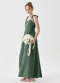 Azazie Rosey Junior Eucalyptus A-Line Sweetheart Neckline Stretch Crepe Dress image3