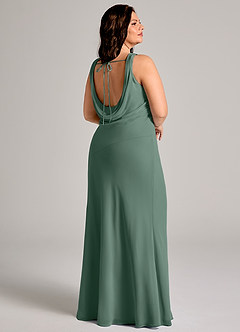Azazie Rylina Bridesmaid Dresses Sea Moss Mermaid Pleated Chiffon Dress image8