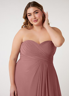 Azazie Arabella Allure Bridesmaid Dresses Desert Rose A-Line Sweetheart Neckline Chiffon Convertible Dress image18