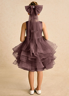 Azazie Tinie Robe Demoiselle D'honneur Fillette Robe Princesse en Tulle Arc Expresso image6