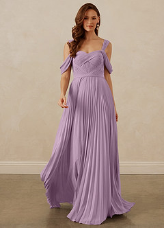 Christian Siriano Bridal for Azazie 1013 Bridesmaid Dresses Wisteria A-Line Off the Shoulder Chiffon Dress image9