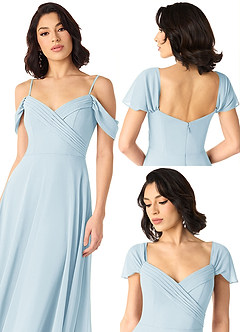 Azazie Tancie Bridesmaid Dresses Sky Blue A-Line Off the Shoulder Chiffon Convertible Dress image6