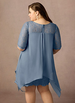 Azazie Flo Mother of the Bride Dresses Twilight A-Line Lace Chiffon Dress image13