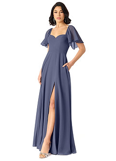 Azazie Chloe Bridesmaid Dresses Stormy A-Line Sweetheart Neckline Chiffon Dress image5