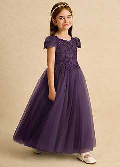 Azazie Puff Flower Girl Klänningar Klänning Balklänning i Tyll Spets image3