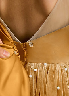 Azazie Trudy Sukienki dla dziewczynek sypiących kwiaty Suknia balowa Dekolt w kształcie serca Tiul Długość herbaty Sukienka image8