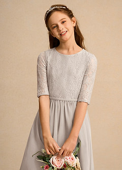 Azazie Pippin Junior Formal Flower Girl Klänningar Klä A-Line i Spets image5