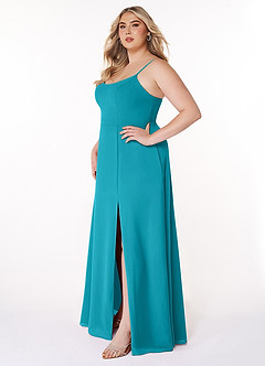 Azazie Moira Bridesmaid Dresses Jade A-Line Scoop Chiffon Dress image10