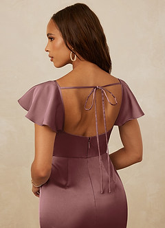 Christian Siriano Bridal for Azazie 1005 Bridesmaid Dresses Vintage Mauve Sheath Sweetheart Neckline Stretch Satin Dress image3