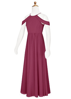 Azazie Seneca Junior Vestido de Mora de Gasa de Corte En A con Vestidos sin tirantes image8