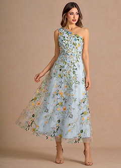 Maribela Midi Klänning Himmelsblå image3