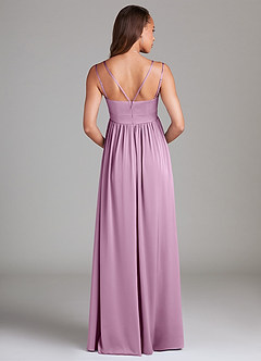 Azazie Emree Maternity Bridesmaid Dresses A-Line Stretch Satin Floor-Length Dress with Pockets image2