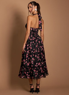 Christen Sort Mauve Midikjole image7