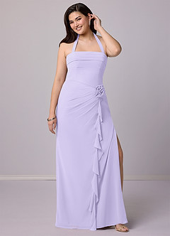 Barbie ♥ Azazie Bridesmaid Dresses Lilac Sheath Strapless Chiffon Convertible Dress image12