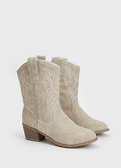 front Embroidered Cowboy Boots