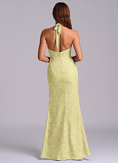 Azazie Valerie Vestidos de damas de honor Vestido de Sorbete De Limón de Devorado Floral de Corte Sirena con Plisado image7