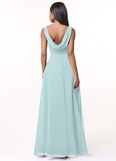 Azazie Karina Bridesmaid Dresses Mist A-Line Pleated Chiffon Dress image2