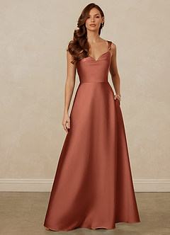 Christian Siriano Bridal for Azazie 1001 Bridesmaid Dresses Clay A-Line Sweetheart Neckline Stretch Satin Dress image1