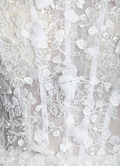 Azazie Gabrielle Wedding Dresses Diamond White Ball-Gown Tulle Dress image4
