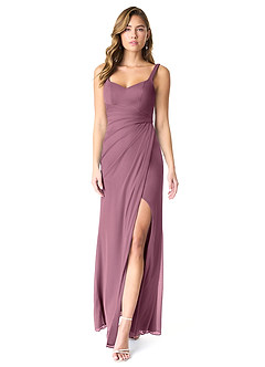 Azazie Verami Bridesmaid Dresses Vintage Mauve Mermaid Lace Mesh Dress image1