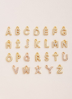 front Pave Initial Huggie Earrings