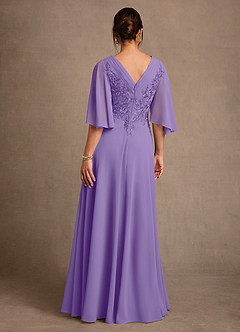 Azazie Tilda Mother of the Bride Dresses Tahiti A-Line Lace Chiffon Dress image2