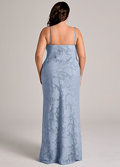 Azazie Tianna 신부 들러리 드레스 쉬스 레이스 플로럴 번아웃 바닥 길이 드레스 image9