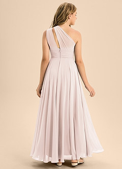 Azazie Charlize Junior Rose Petal A-Line Pleated Chiffon Dress image2