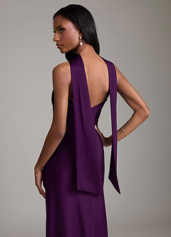 Azazie Cassiana Robes de demoiselle d'honneur Robe Sirène en Satin extensible Plissée Grain De Raisin image4