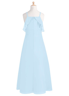 Azazie Dakota Junior Sky Blue A-Line Off the Shoulder Chiffon Dress image11