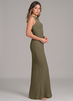Azazie Allettie Bridesmaid Dresses Willow Green Mermaid Chiffon Dress image7