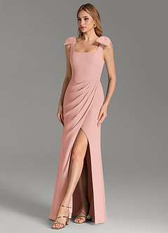 Azazie Adalynn Bridesmaid Dresses Rosette Mermaid Pleated Chiffon Dress image5