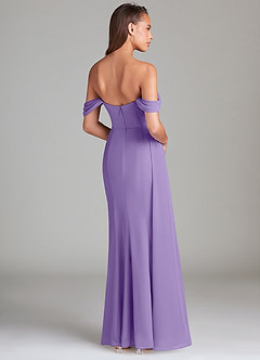 Azazie Amyra Bridesmaid Dresses Tahiti Sheath Off the Shoulder Chiffon Convertible Dress image4