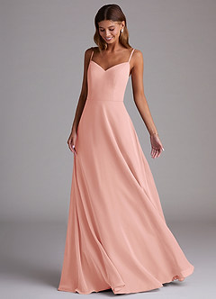Azazie Marley Bridesmaid Dresses Rosette A-Line Off the Shoulder Chiffon Convertible Dress image5