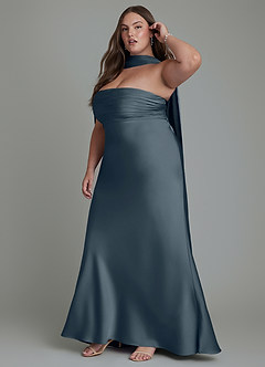 Azazie Saylor Bridesmaid Dresses Twilight Mermaid Strapless Stretch Satin Dress image16