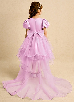 Azazie Cocoa Flower Girl Dresses Candy Pink Ball-Gown Pleated Tulle Dress image7