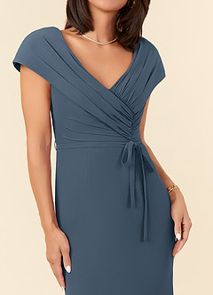 Azazie Bailora Mother of the Bride Dresses Neptune Mermaid Ruched Chiffon Dress image4