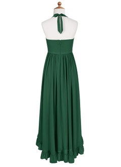 Azazie Hermione Dark Green A-Line Chiffon Dress image7